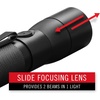 image:imageCoast HX5 410 Lumen LED Flashlight Pure Beam Focusing Slide Focus Pocket Clip Weatherproof Pocket Sized BlackFlashlight