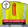 image:imageCoast SV300 Rechargeable Lighted High Visibility Safety Vest Dual Mode Zip Front 2 Pockets 2 Mic Tabs Meets ANSIISEA Standards 360 Visibility Yellow ExtraLargeXLarge