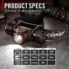 image:imageCoast XPH30R 1200 Lumen USBC Rechargeable Dual Power Headlamp with Twist Focus Beam and Magnetic Base 437 oz  BlackBlack