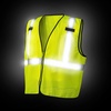image:imageCoast SV300 Rechargeable Lighted High Visibility Safety Vest Dual Mode Zip Front 2 Pockets 2 Mic Tabs Meets ANSIISEA Standards 360 Visibility Yellow ExtraLargeXLarge