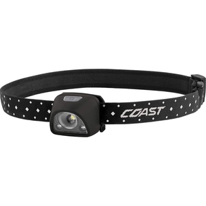 image:imageCoast FL1R 435 Lumen Dual Color WhiteRed Rechargeable LED Headlamp Recharging Accessories Included