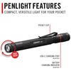 image:imageCOAST HP3R 500 Lumen Rechargeable LED Penlight with TWIST FOCUS BlackGreen