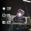 image:imageCoast CL10R 1000 Lumen Rechargeable Dual Power Rotating LED Magnetic Clamp Light BlackRed