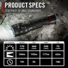 image:imageCoast GX10 550 Lumen Compact amp Waterproof Dual Power LED Flashlight with GripTextured Handle 4 Light Modes Twist Focus amp Pure Beam Technology
