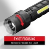 image:imageCoast Polysteel 700 LED Flashlight 800 Lumens Durable StainlessSteel Core Pure Beam and Twist Focus Heavy Duty COB Area Light with Magnetic Tail Cap