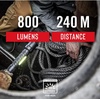 image:imageCoast Polysteel 700 LED Flashlight 800 Lumens Durable StainlessSteel Core Pure Beam and Twist Focus Heavy Duty COB Area Light with Magnetic Tail Cap