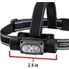 image:imageCoast WPH34R 2000 Lumen Waterproof Ultra Bright IP68 USB RechargeableDual Power Headlamp 6 Modes with Spot and Flood Beams BlackGreyBlackGrey