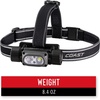 image:imageCoast WPH34R 2000 Lumen Waterproof Ultra Bright IP68 USB RechargeableDual Power Headlamp 6 Modes with Spot and Flood Beams BlackGreyBlackGrey