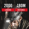image:imageCoast WPH34R 2000 Lumen Waterproof Ultra Bright IP68 USB RechargeableDual Power Headlamp 6 Modes with Spot and Flood Beams BlackGreyBlackGrey