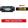 image:imageCoast WPH34R 2000 Lumen Waterproof Ultra Bright IP68 USB RechargeableDual Power Headlamp 6 Modes with Spot and Flood Beams BlackGreyBlackGrey