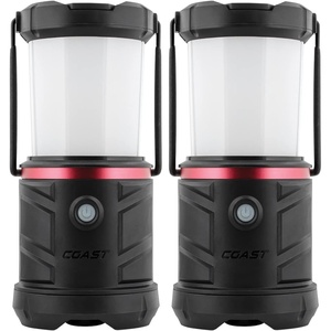 image:imageCOAST EAL22 1250 Lumen Dual Color LED Emergency Light Storm Proof Power Bank Durable for Outdoor amp Survival  Compatible with 3 x D Batteries or ZX1010 Rechargeable Battery BlackNo Size Pack of 2