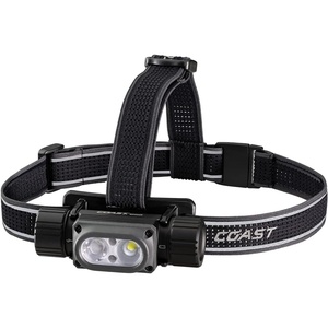 image:imageCoast WPH34R 2000 Lumen Waterproof Ultra Bright IP68 USB RechargeableDual Power Headlamp 6 Modes with Spot and Flood Beams BlackGreyBlackGrey