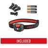 image:imageCoast FL19 365 Lumen Dual Color White amp Red LED Headlamp Batteries amp Hard Hat Clips Included BlackBlack