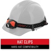 image:imageCoast FL85 615 Lumen Dual Color Pure Beam Focusing LED Headlamp with Twist Focus Hinged Beam Adjustment Hard Hat Compatibility and Reflective Strap Red