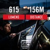 image:imageCoast FL85 615 Lumen Dual Color Pure Beam Focusing LED Headlamp with Twist Focus Hinged Beam Adjustment Hard Hat Compatibility and Reflective Strap Red