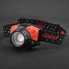 image:imageCoast FL85 615 Lumen Dual Color Pure Beam Focusing LED Headlamp with Twist Focus Hinged Beam Adjustment Hard Hat Compatibility and Reflective Strap Red