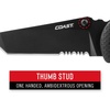 image:imageCoast RX395 Blade Assist Tactical Folding Knife with 375 Serrated Stainless Steel Blade 20921