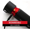 image:imageCoast XP18R 3650 Lumen USBC RechargeableDual Power LED Flashlight with Pure Beam Slide Focus and Top Grade Aluminum BuildBlack 30323