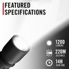 image:imageCoast XP9R 1200 Lumen USBC RECHARGEABLEDUAL POWER LED Flashlight With PURE BEAM SLIDE FOCUS And Top Grade Aluminum BuildFLASHLIGHT