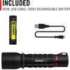 image:imageCoast XP9R 1200 Lumen USBC RECHARGEABLEDUAL POWER LED Flashlight With PURE BEAM SLIDE FOCUS And Top Grade Aluminum BuildFLASHLIGHT