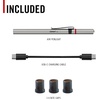 image:imageCoast A9R 54 Lumen Rechargeable Inspection Beam LED Penlight with Flex Charge and Charging Cap SilverBlack