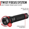 image:imageCoast GX20 1200 Lumen Waterproof AlkalineDual Power LED Flashlight with Twist Focus AntiRoll Cap and Textured Handle  Compatible with 4 x AAA Batteries Included or ZX750 Rechargeable BatteryGX20