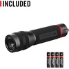 image:imageCoast GX20 1200 Lumen Waterproof AlkalineDual Power LED Flashlight with Twist Focus AntiRoll Cap and Textured Handle  Compatible with 4 x AAA Batteries Included or ZX750 Rechargeable BatteryGX20