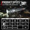image:imageCoast GX20 1200 Lumen Waterproof AlkalineDual Power LED Flashlight with Twist Focus AntiRoll Cap and Textured Handle  Compatible with 4 x AAA Batteries Included or ZX750 Rechargeable BatteryGX20