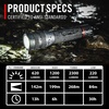 image:imageCoast GX30 2300 Lumen Waterproof Alkaline and Rechargeable Dual Power LED Flashlight with Twist Focus AntiRoll Cap and Textured Handle 6 x AA Batteries Included length 85 inches