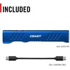 image:imageCoast Slayer 1150 Lumen USBC Rechargeable LED Flashlight with SpotFlood Memory Mode and Pocket Clip SilverBlue