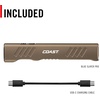 image:imageCoast Slayer 1150 Lumen USBC Rechargeable LED Flashlight with SpotFlood Memory Mode and Pocket Clip SilverDune