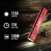 image:imageCoast Slayer 1150 Lumen USBC Rechargeable LED Flashlight with SpotFlood Memory Mode and Pocket Clip SilverRed