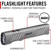 image:imageCoast Slayer 1150 Lumen USBC Rechargeable LED Flashlight with SpotFlood Memory Mode and Pocket Clip SilverSilver