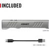 image:imageCoast Slayer RED 1000 Lumen USBC Rechargeable LED Flashlight with Red Mode SpotFlood Memory Mode and Pocket Clip
