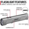 image:imageCoast Slayer RED 1000 Lumen USBC Rechargeable LED Flashlight with Red Mode SpotFlood Memory Mode and Pocket Clip