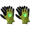 image:imageCoast SG300 High Visibility Glow Nitrile Safety Gloves ANSI Cut Level A1 Touchscreen Compatible Breathable Yellow ExtraLargeXLarge Pack of 2