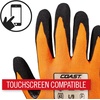 image:imageCoast SG400 High Visibility Nitrile Safety Gloves ANSI Cut Level A3 Touchscreen Compatible Breathable Orange ExtraLarge