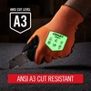 image:imageCoast SG400 High Visibility Nitrile Safety Gloves ANSI Cut Level A3 Touchscreen Compatible Breathable Orange ExtraLarge
