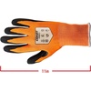 image:imageCoast SG400 High Visibility Nitrile Safety Gloves ANSI Cut Level A3 Touchscreen Compatible Breathable Orange ExtraLarge