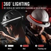 image:imageCoast LHS500R 500 Lumen Waterproof Rechargeable LED Headlamp 360Degree Safety Lighting Silicone Head Strap Four Light Modes Memory Mode