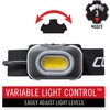 image:imageCoast RL10 560 Lumen Dual Color LED Headlamp with Flood and Spot Beams Variable Light Control COB Alkaline Dual Power NonSlip Band 3 x AAA Included