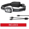 image:imageCoast RL20R 1000 Lumen TriColor LED Rerchargeable Headlamp with Flood and Spot Beams Variable Light Control Fixed Focus UltraStrap RedGreen Modes