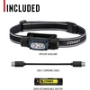 image:imageCoast WPH30R 1500 Lumen Waterproof Ultra Bright IP68 USB RechargeableDual Power Headlamp 5 Modes with Spot and Flood Beams BlueBlackFlashlight