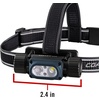 image:imageCoast WPH34R 2000 Lumen Waterproof Ultra Bright IP68 USB RechargeableDual Power Headlamp 6 Modes with Spot and Flood Beams BlueBlackBlackBlue