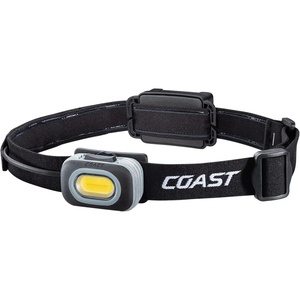 image:imageCoast RL10 560 Lumen Dual Color LED Headlamp with Flood and Spot Beams Variable Light Control COB Alkaline Dual Power NonSlip Band 3 x AAA Included