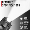image:imageCOAST HX500 480 Lumen Alkaline Dual Power LED Utility Light with Twist Focus KASK Mount Magnetic