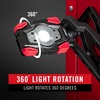 image:imageCoast CL20R 1750 Lumen Rechargeable Dual Power Rotating LED Magnetic Clamp Light with Wide Angle Flood Beam BlackRed