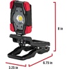 image:imageCoast CL20R 1750 Lumen Rechargeable Dual Power Rotating LED Magnetic Clamp Light with Wide Angle Flood Beam BlackRed