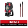 image:imageCoast CL20R 1750 Lumen Rechargeable Dual Power Rotating LED Magnetic Clamp Light with Wide Angle Flood Beam BlackRed