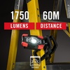 image:imageCoast CL20R 1750 Lumen Rechargeable Dual Power Rotating LED Magnetic Clamp Light with Wide Angle Flood Beam BlackRed